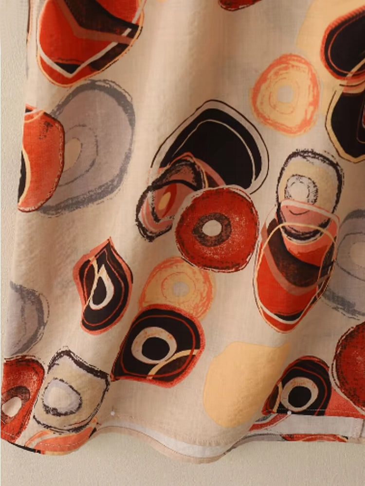 Vintage Printed Round Point Women Maxi Dress Maxi Dresses - Tophatter Daily Deals