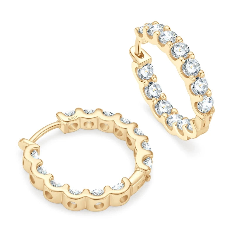 Sparkling Jewelry Hoops Stud Earrings Earrings - Tophatter Daily Deals
