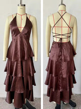 Curve Dresses Deep V Tube Top Waist Dress Maxi Dresses - Tophatter Daily Deals