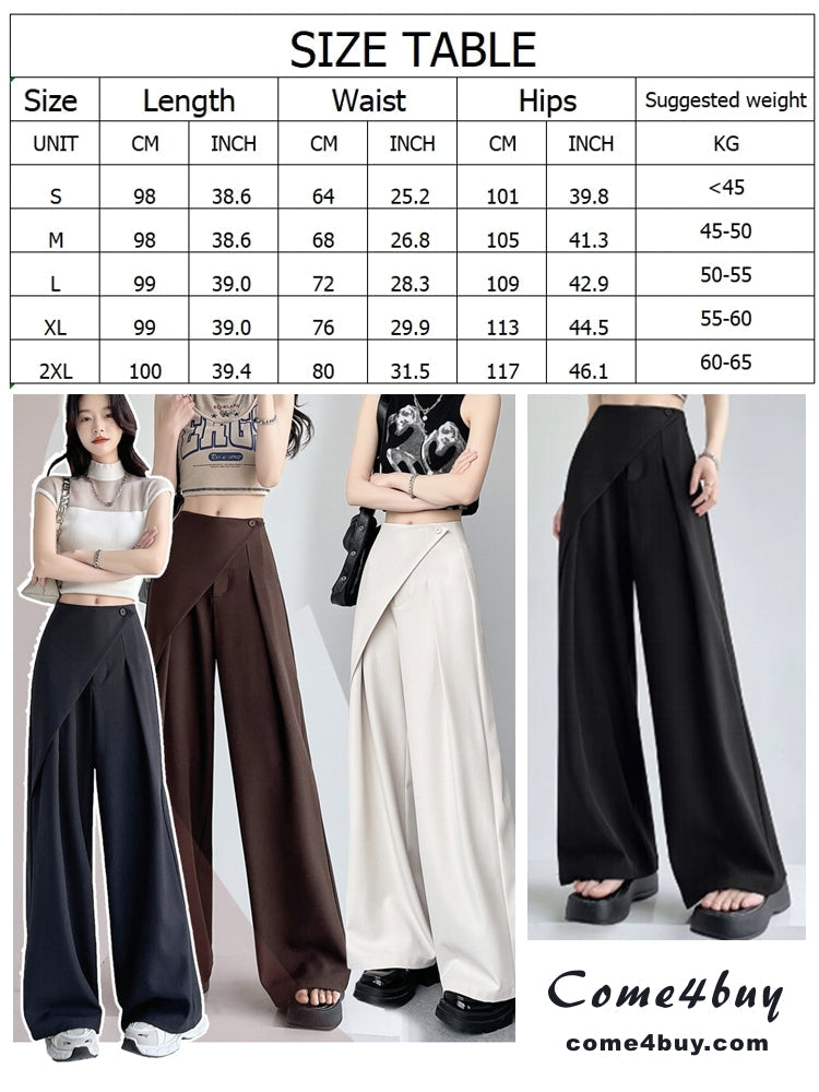 Women High Waist Wide Suit Pants Pants - Tophatter Daily Deals