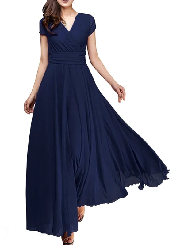 Long Cocktail Chiffon Evening Dress Maxi Dresses - Tophatter Daily Deals