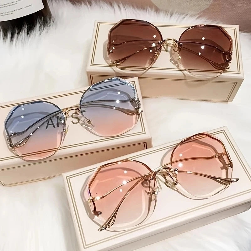 Fashion Polygon Gradient Eye Sunglasses For Women UV400 Sunglasses - Tophatter Daily Deals