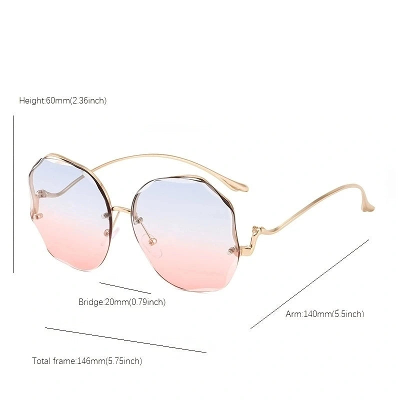Fashion Polygon Gradient Eye Sunglasses For Women UV400 Sunglasses - Tophatter Daily Deals
