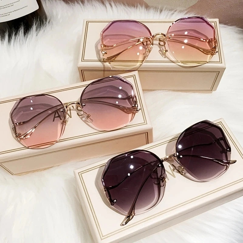 Fashion Polygon Gradient Eye Sunglasses For Women UV400 Sunglasses - Tophatter Daily Deals