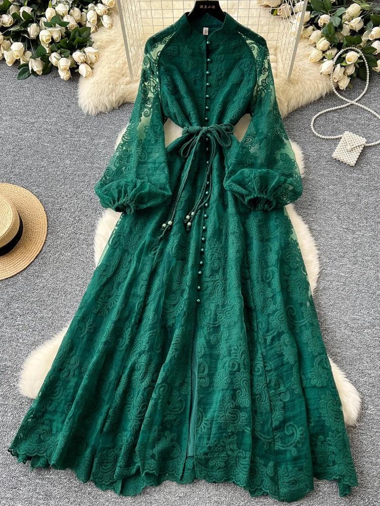 Charming floral lace dress is Elegant and Exquisite Clothing Maxi Dresses - Tophatter Daily Deals