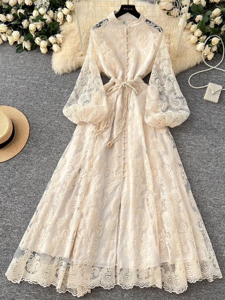 Charming floral lace dress is Elegant and Exquisite Clothing Maxi Dresses - Tophatter Daily Deals