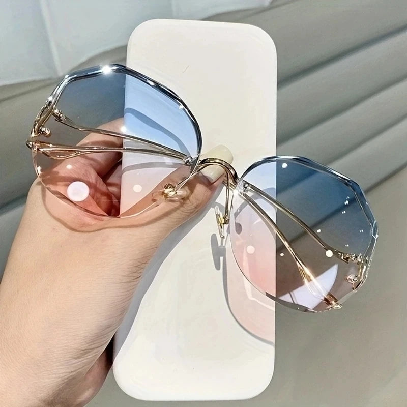 Fashion Polygon Gradient Eye Sunglasses For Women UV400 Sunglasses - Tophatter Daily Deals