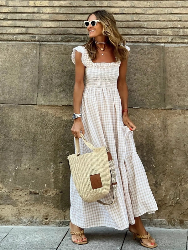 Women Strapless Ruffle Backless Dresses Maxi Dresses - Tophatter Daily Deals