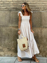 Women Strapless Ruffle Backless Dresses Maxi Dresses - Tophatter Daily Deals