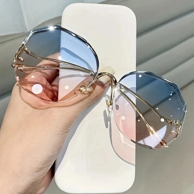 Fashion Polygon Gradient Eye Sunglasses For Women UV400 Sunglasses - Tophatter Daily Deals