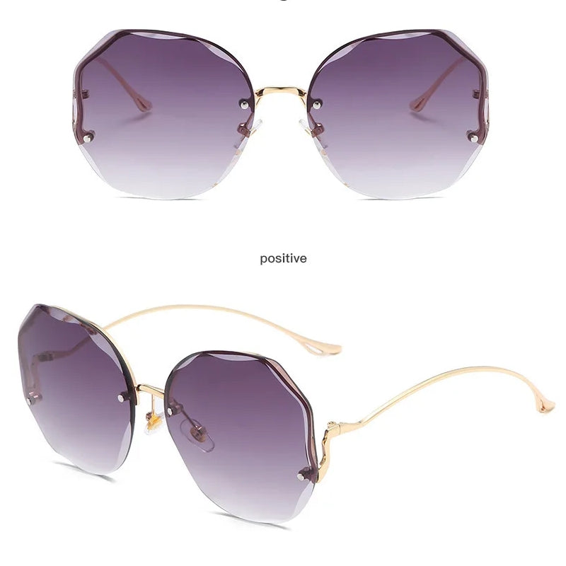Fashion Polygon Gradient Eye Sunglasses For Women UV400 Sunglasses - Tophatter Daily Deals