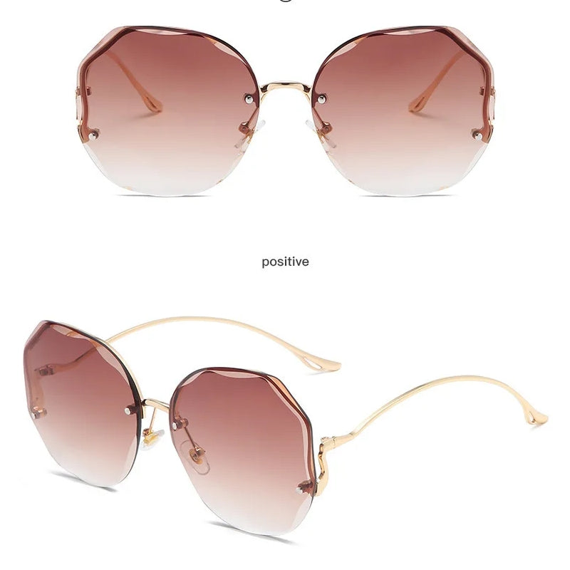 Fashion Polygon Gradient Eye Sunglasses For Women UV400 Sunglasses - Tophatter Daily Deals