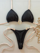 Women Swimsuit Two-piece Triangle Thong Swimwear Swimwear - Tophatter Daily Deals