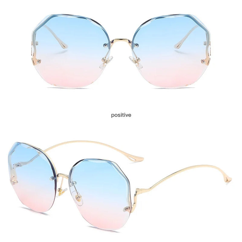 Fashion Polygon Gradient Eye Sunglasses For Women UV400 Sunglasses - Tophatter Daily Deals