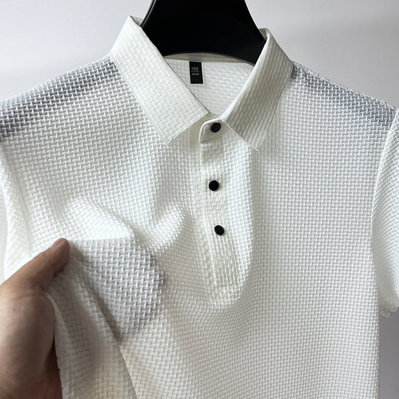 Cool and Breathable Polo Shirt White Men T-Shirts - Tophatter Daily Deals