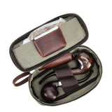 Portable Herb Smoke Pipe Case Leather Bag Men Bags - Tophatter Daily Deals