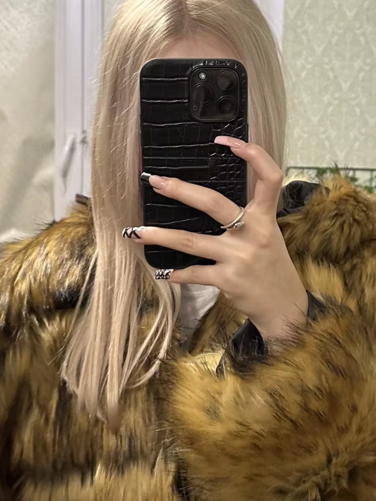 Women Fluffy Top Coat Hooded Straight Short Jacket - Tophatter Daily Deals