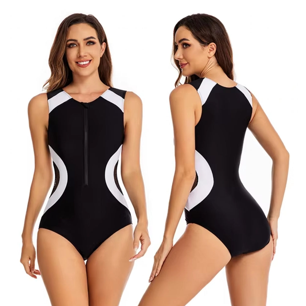 One Piece Swimsuit Long Sleeve Swimwear Women Bathing Suit Retro Swimsuit Vintage One-piece Surfing Swim Suits 19 SWIMWEAR - Tophatter Daily Deals
