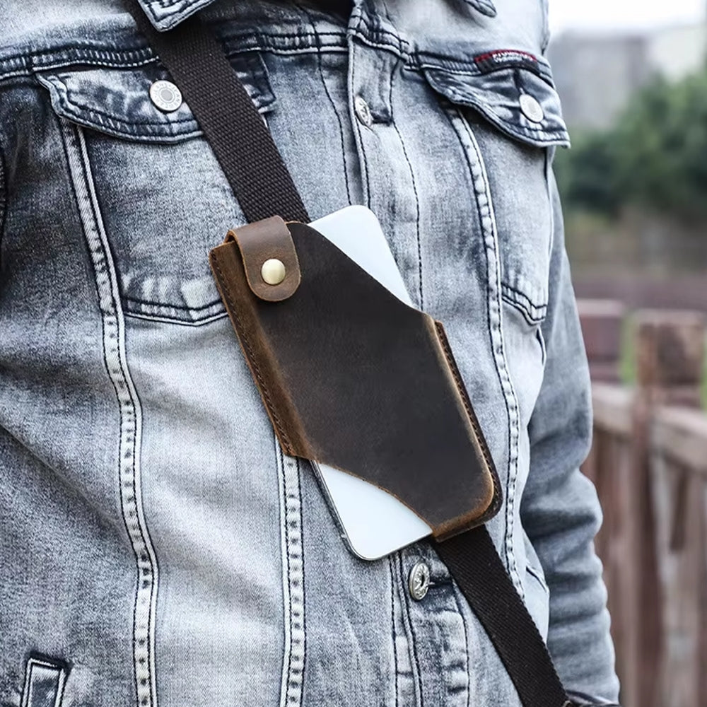 Best to Couples Gifts Phone Bag For Men Women Genuine Leather Vintage Men Bags - Tophatter Daily Deals