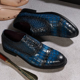Leather Cap Toe Alligator Shoes for Men Leather Shoes - Tophatter Daily Deals