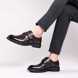 Men's Leather Carved Block Shoes Men Shoes - Tophatter Daily Deals