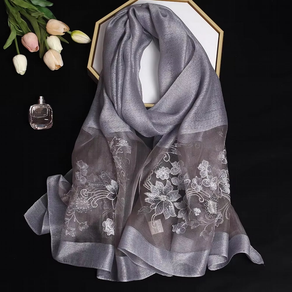 Luxury Silk Shawl Scarf for Women Shawl Scarf - Tophatter Daily Deals