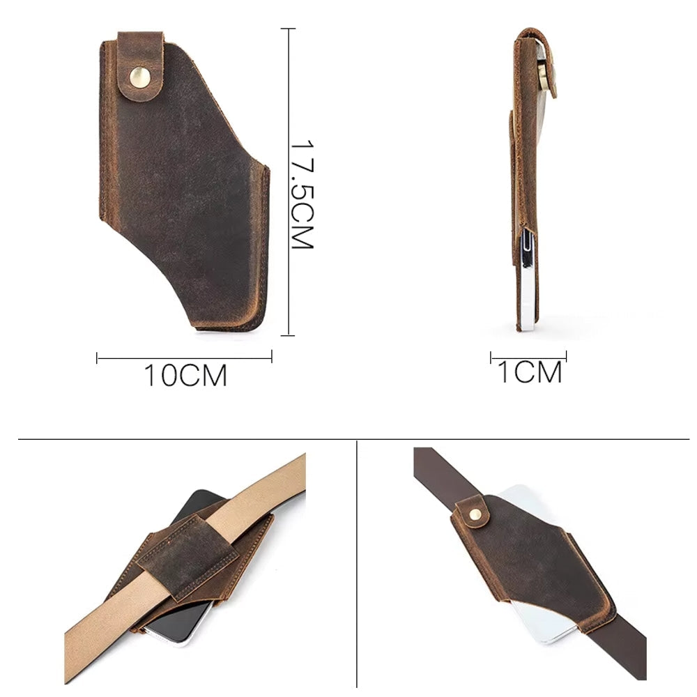 Best to Couples Gifts Phone Bag For Men Women Genuine Leather Vintage Men Bags - Tophatter Daily Deals