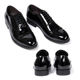 Mens Oxfords Genuine Black Patent Leather Men Dresses Shoes - Tophatter Daily Deals