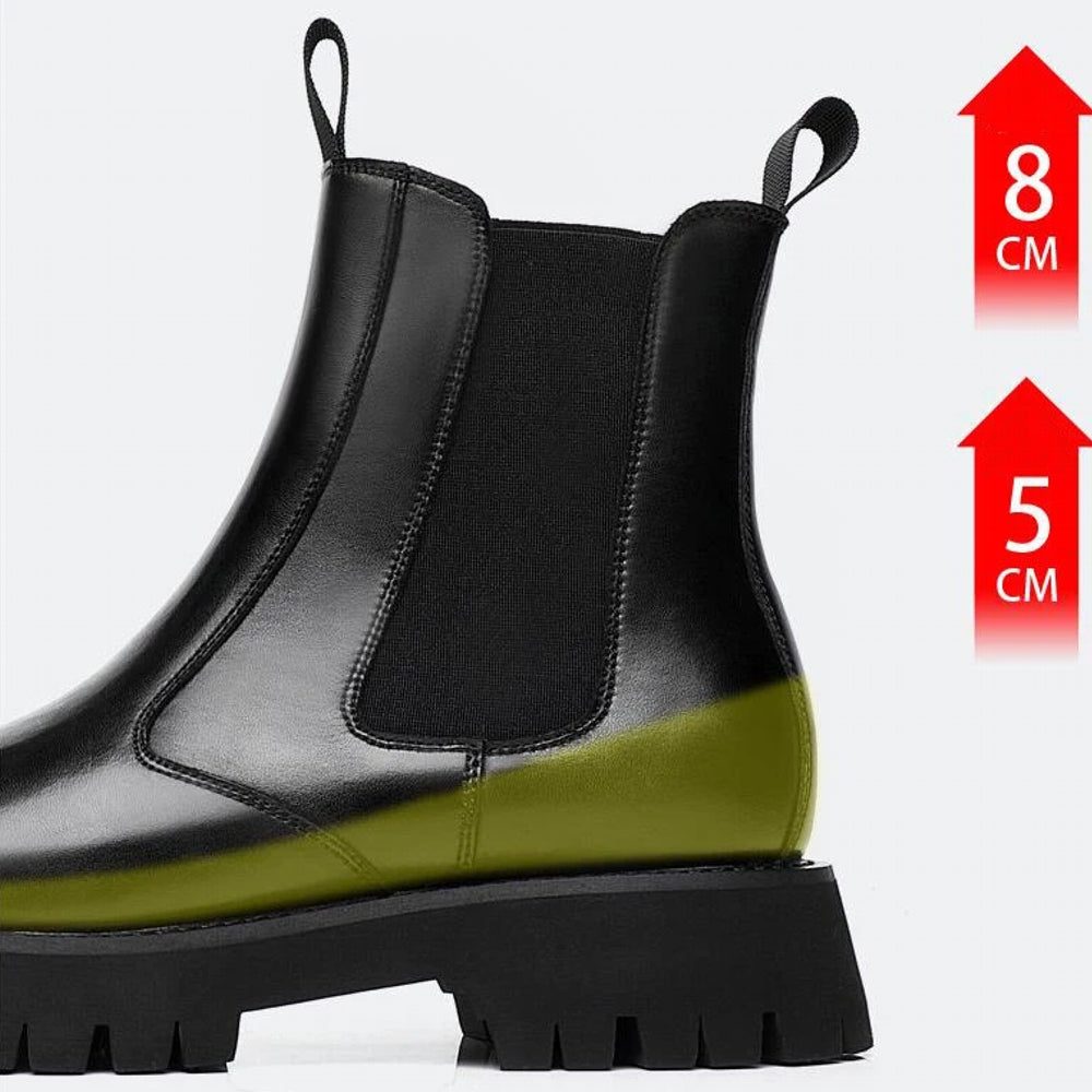Men Chelsea Rubber Boot Inner Increased Lifted Boots Boots - Tophatter Daily Deals