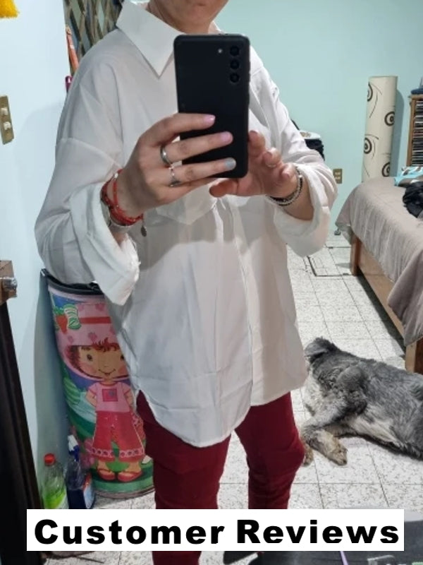 Collar Button Long Sleeve Blouse Shirts Blouses - Tophatter Daily Deals