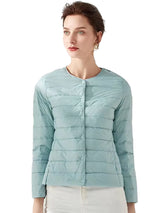 Round Neck Down Jacket Jacket - Tophatter Daily Deals