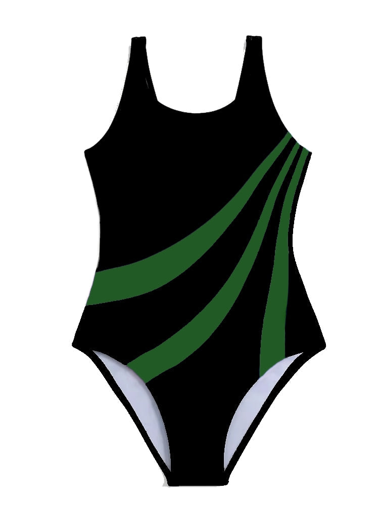 Summer Sexy One Piece Women's Closed Swimwear Green Swimwear - Tophatter Daily Deals