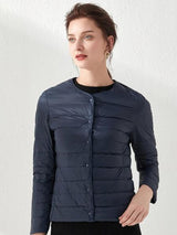 Round Neck Down Jacket Jacket - Tophatter Daily Deals