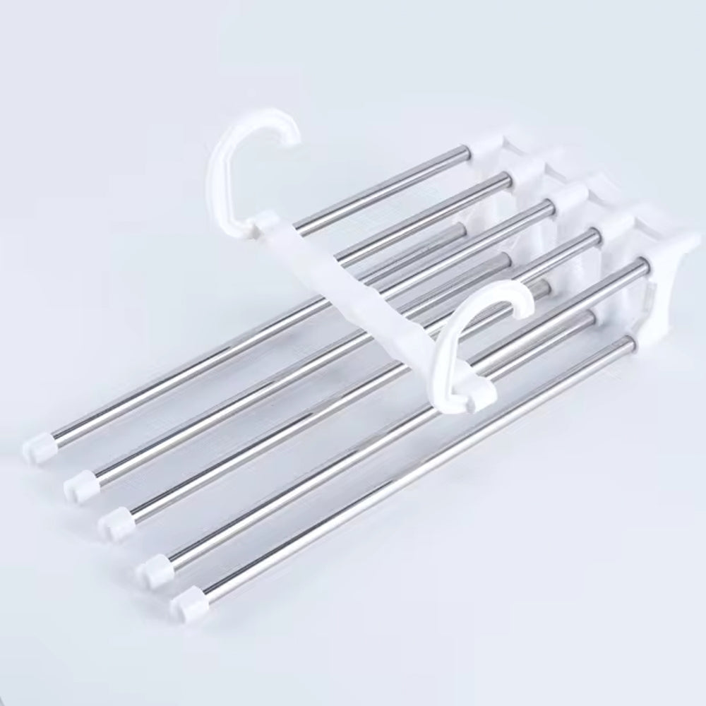 Storage Pants Hanger 5-Layers White Home Supplies - Tophatter Daily Deals