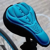 Comfort 3D Saddle Cushion Bicycle Seat Cover Blue Outdoor Recreation - Tophatter Daily Deals