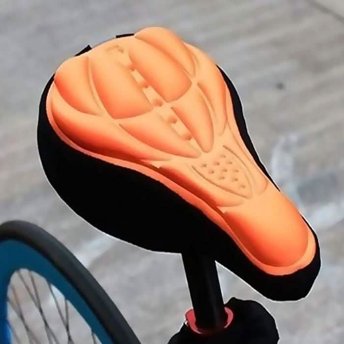 Comfort 3D Saddle Cushion Bicycle Seat Cover Orange Outdoor Recreation - Tophatter Daily Deals