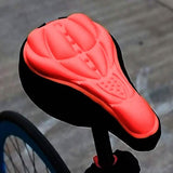Comfort 3D Saddle Cushion Bicycle Seat Cover Red Outdoor Recreation - Tophatter Daily Deals