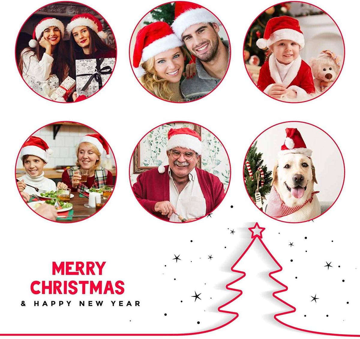 Comfort Christmas Hats Extra Thick Classic Fur Seasonal Decor - Tophatter Daily Deals