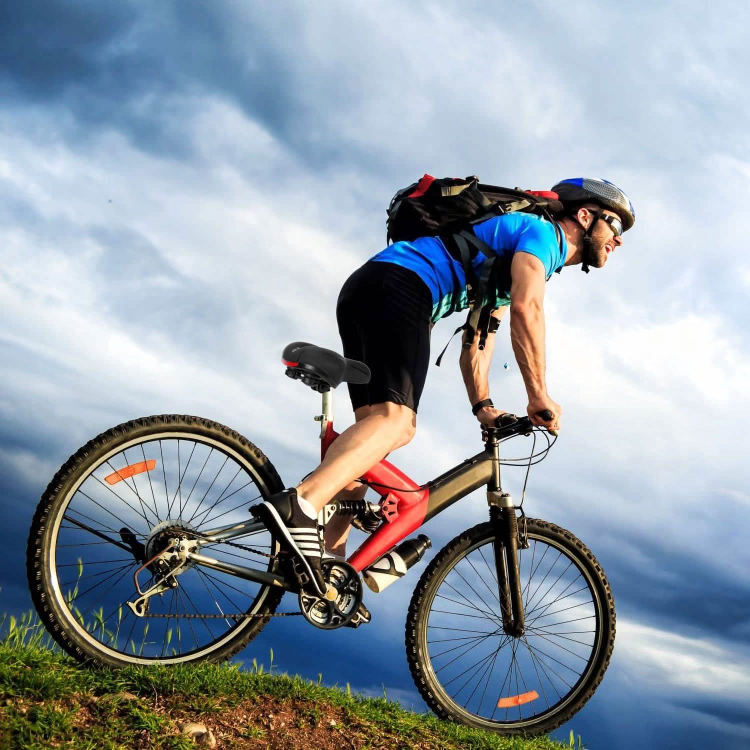 Comfortable Bike Seat Water Resistant MTB Bicycle Padded Saddle Outdoor Recreation - Tophatter Daily Deals