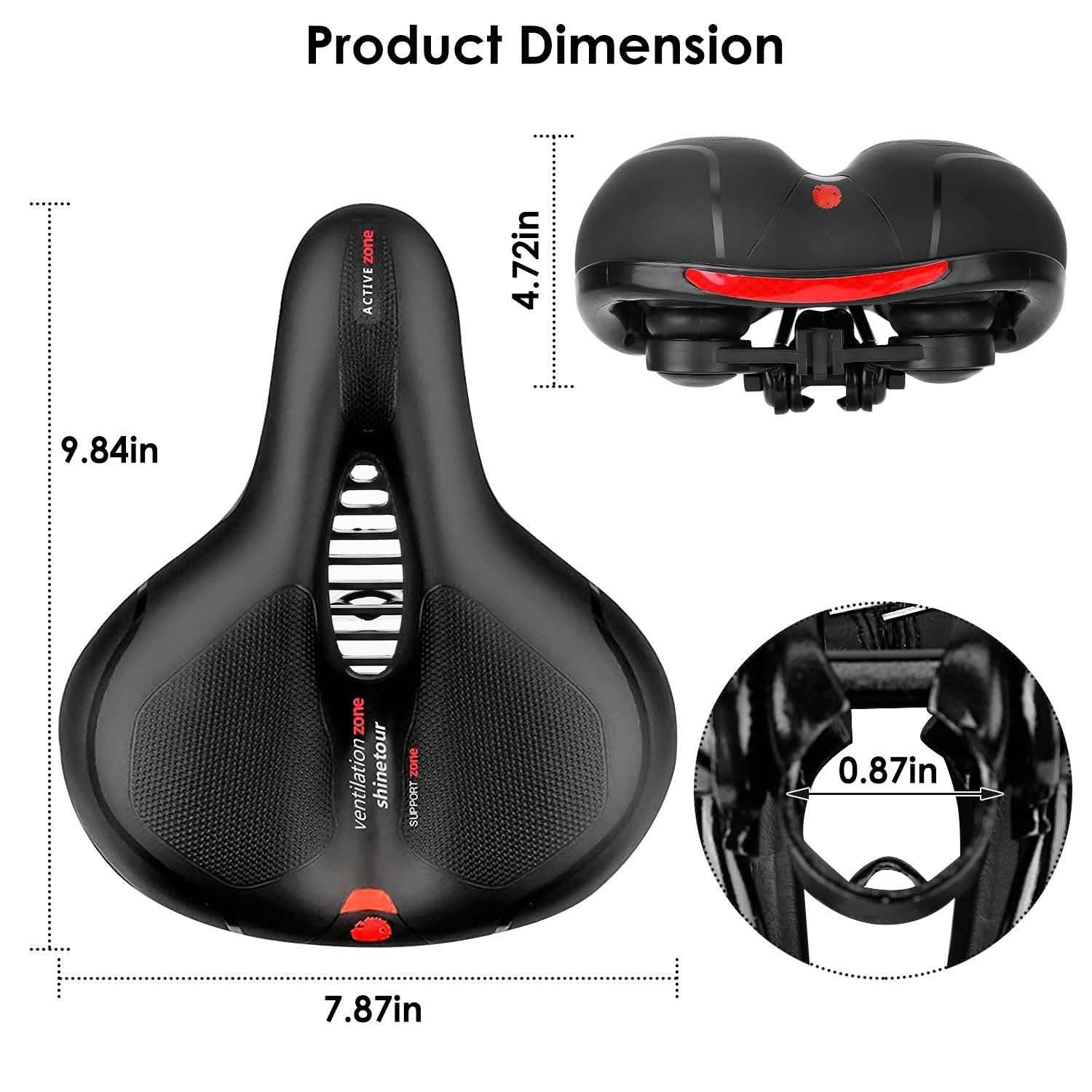 Comfortable Bike Seat Water Resistant MTB Bicycle Padded Saddle Outdoor Recreation - Tophatter Daily Deals