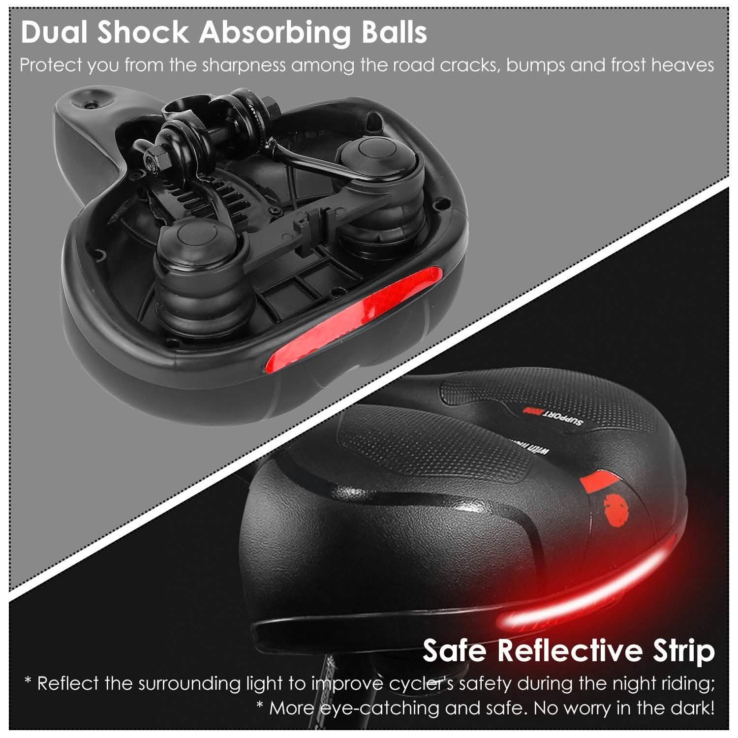 Comfortable Bike Seat Water Resistant MTB Bicycle Padded Saddle Outdoor Recreation - Tophatter Daily Deals