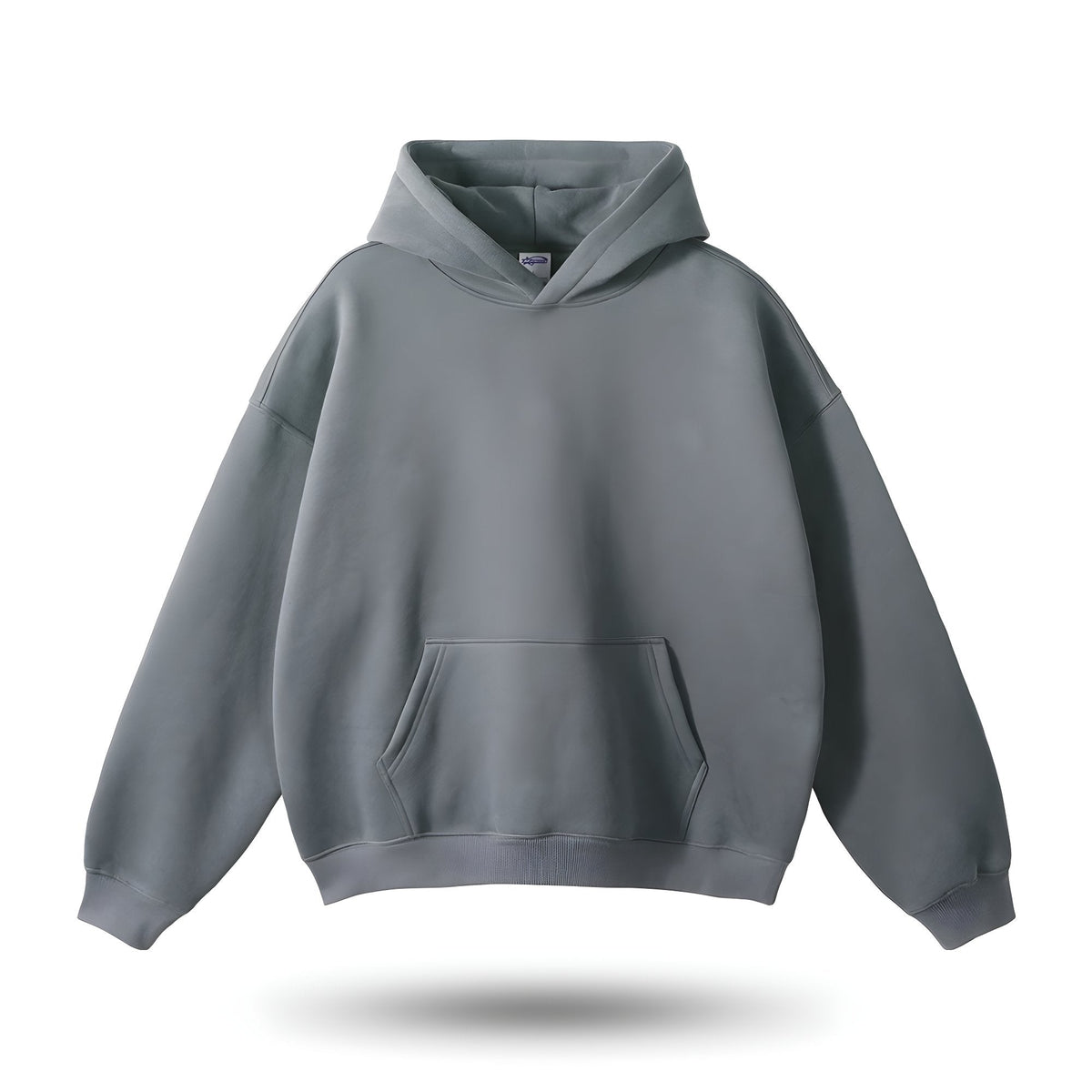 Oversized Unisex Hoodie - Drop Shoulder, Cotton, Everyday Dark gray - Tophatter Daily Deals