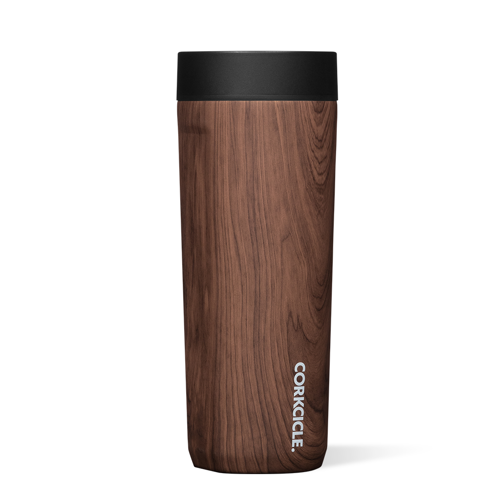 Commuter Cup by CORKCICLE. Walnut Wood 17oz Commuter Cup - Tophatter Daily Deals