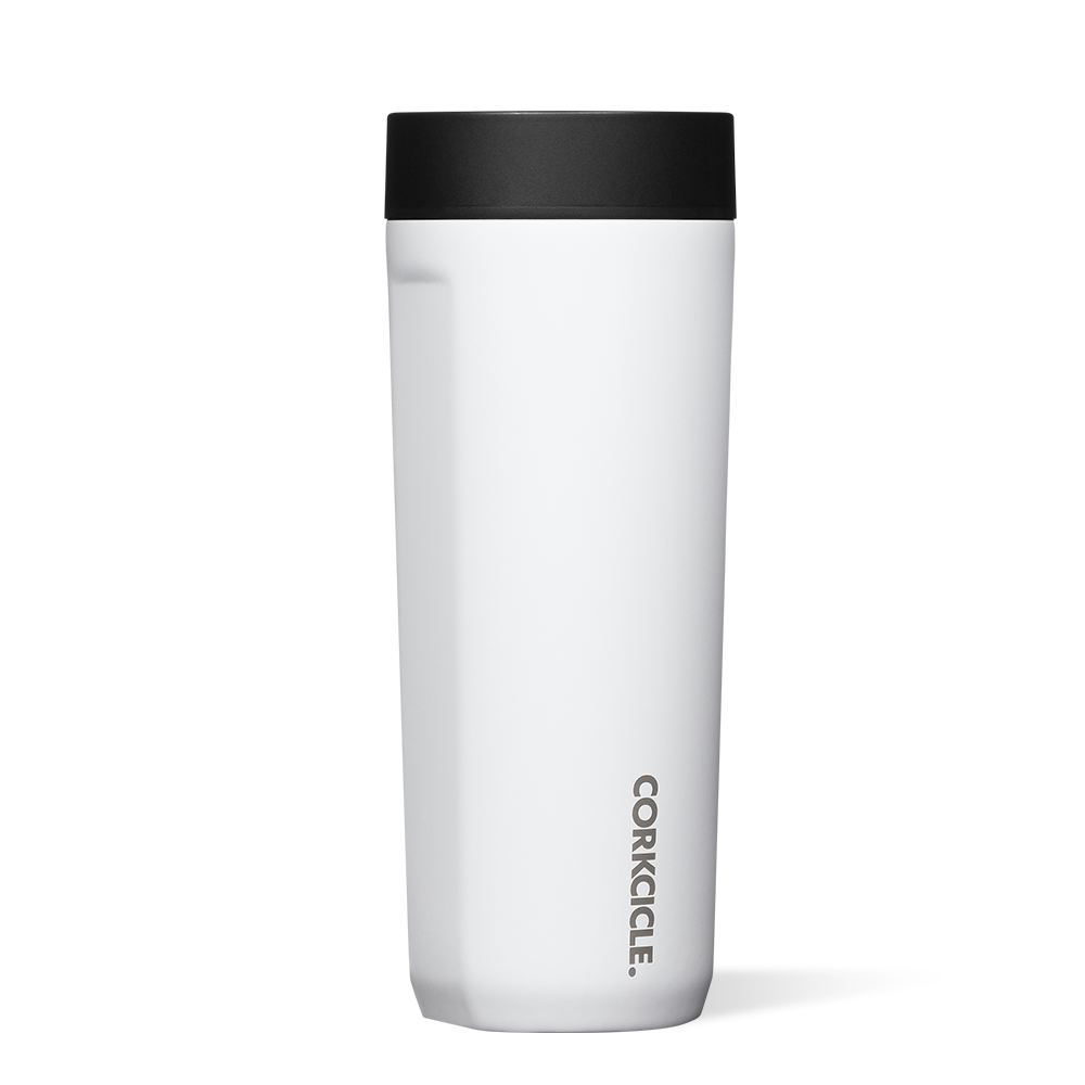 Commuter Cup by CORKCICLE. Gloss White 17oz Commuter Cup - Tophatter Daily Deals