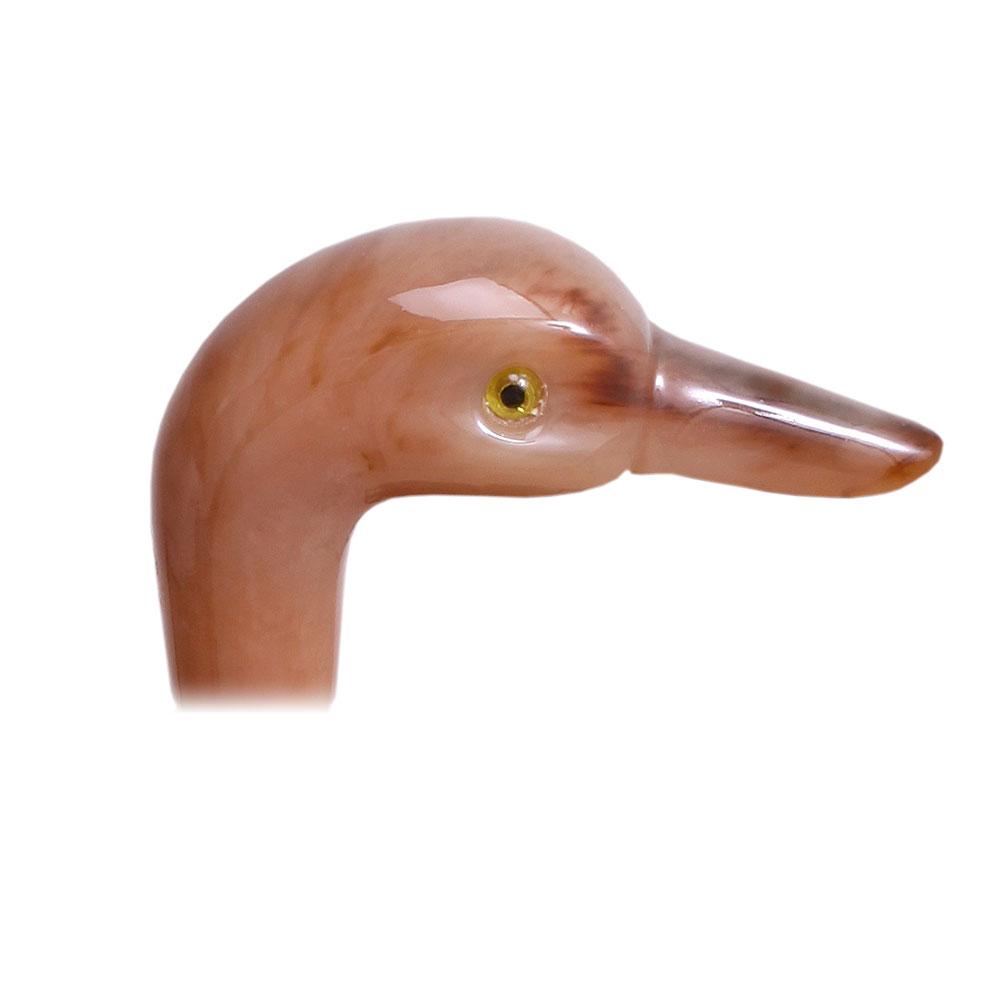 Fancy Duck Faux Rams Horn Handle Cane Italian Handle w/ Custom Shaft & Collar Bird Walking Canes - Tophatter Daily Deals