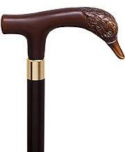Scratch and Dent Fritz Duck Imitation Wood Handle Cane Italian Handle w/ Custom Shaft & Collar V1824 Bird Walking Canes - Tophatter Daily Deals