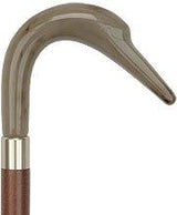 Rich and Smooth Tourist Swan Imitation Horn Handle Cane -Italian Handle w/Custom Handle and Collar Bird Walking Canes - Tophatter Daily Deals