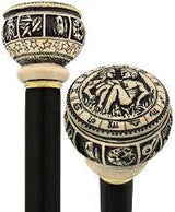 Comoys Gemini Astrological Walking Cane with Custom Handle and Shaft Options - Tophatter Daily Deals