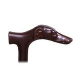 Fritz Greyhound Faux Wood Italian Handle Cane w/ Custom Shaft & Collar Dog Walking Canes - Tophatter Daily Deals