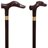 Fritz Greyhound Faux Wood Italian Handle Cane w/ Custom Shaft & Collar Dog Walking Canes - Tophatter Daily Deals
